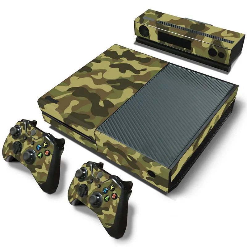 Camouflage Xbox One Console Decal Skin Stickers with Controller Decals