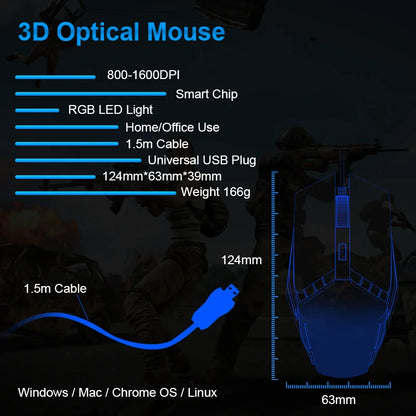 LED Ergonomic Mouse